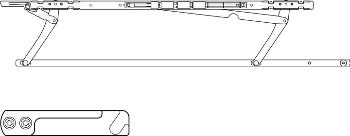 Produktbild Hautau ATRIUM SP komfort Gleitscheren-Set, FFB 901-1250mm, rechts, 1 Stk