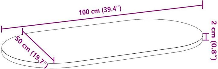 Actual product image VidaXL Lyndsey (100 x 50 x 2 cm)
