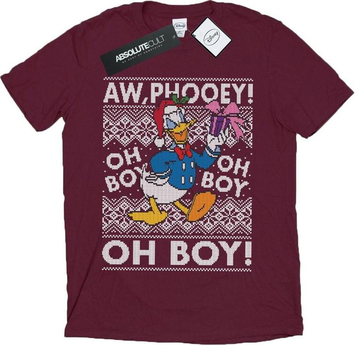 Disney Donald Duck Christmas Fair Isle TShirt (S)