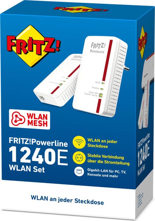 Produktbild AVM FRITZ!Powerline 1240E WLAN Set (1200 Mbit/s)