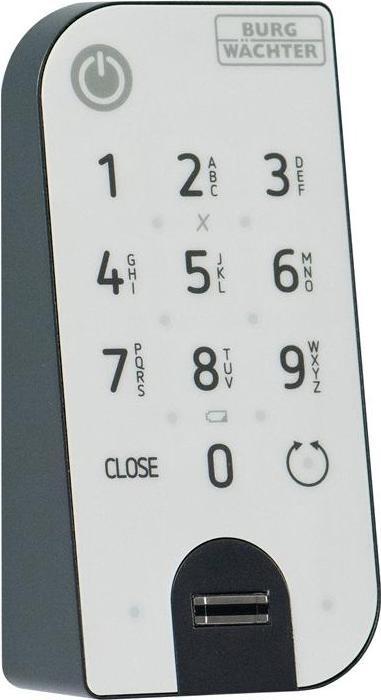 Image du produit Burg Wächter Clavier 7712 Clavier à empreintes digitales anthracite/blanc (Empreinte digitale)