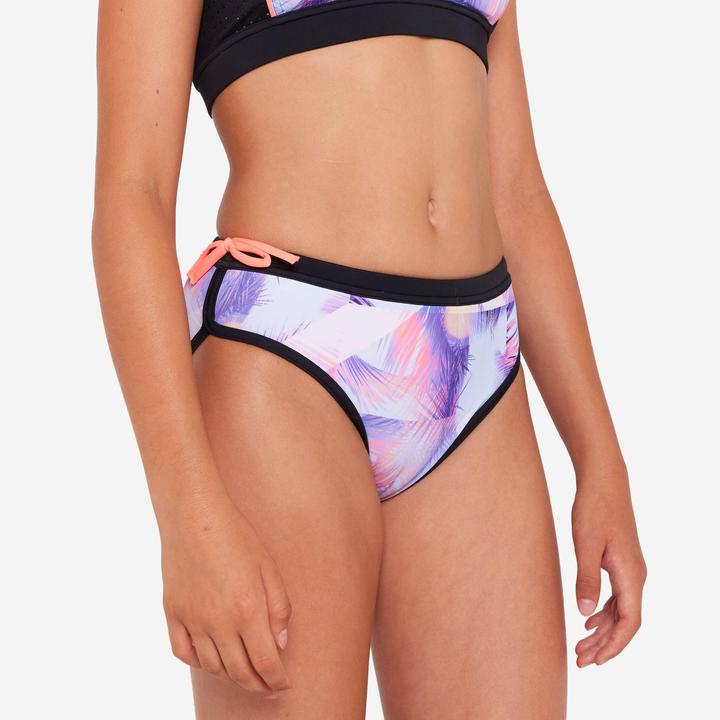 Image du produit Olaian Bas de maillot de bain à cordon surf Fille - Mas posy rose (140)