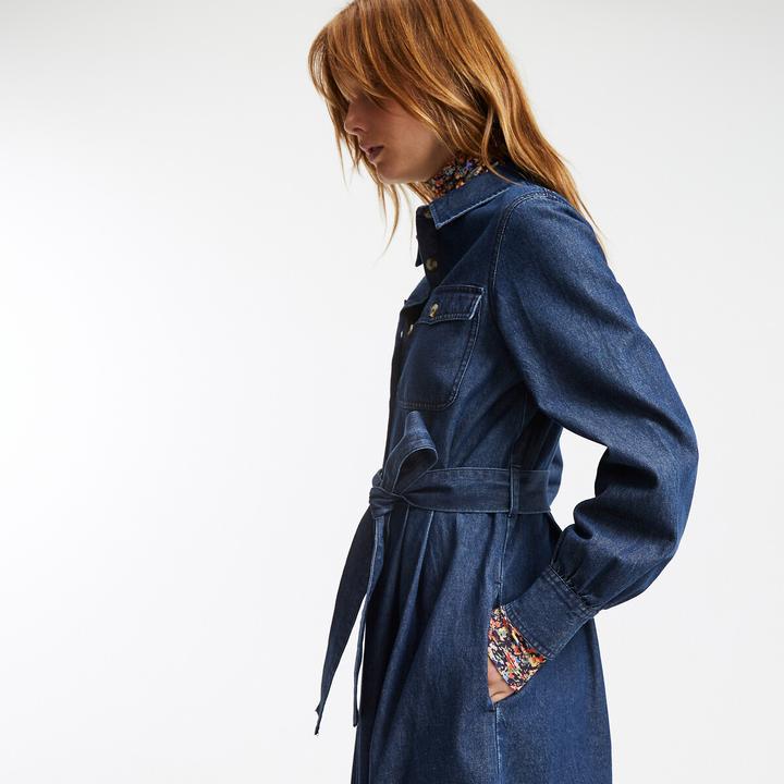 Image du produit La Redoute Collections Langärmeliges Jeanskleid mit Knopfleiste (32)