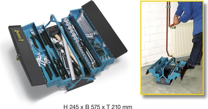 Image du produit HAZET Caisse à outils en métal (80 pièces)