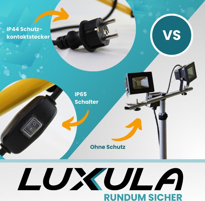 Produktbild Luxula LED Baustrahler mit Stativ (10000 lm, IP65)