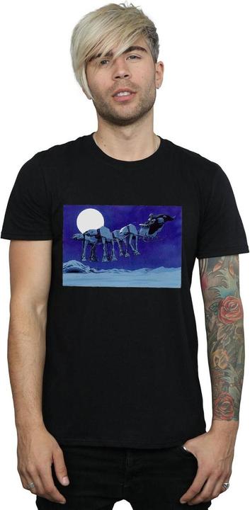 Immagine prodotto Star Wars Christmas AT-AT Sleigh Maglietta Uomo (L)