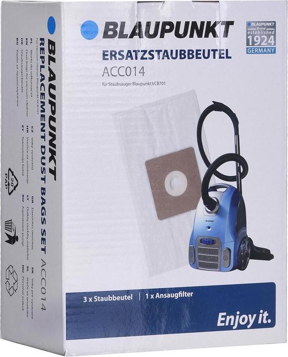 Produktbild Blaupunkt Beutel-Set + Filter für VCB701 ACC014 (3 x)