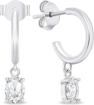 Image du produit Brilio Silver - Boucles d'oreilles intemporelles en argent avec zircons EA655W