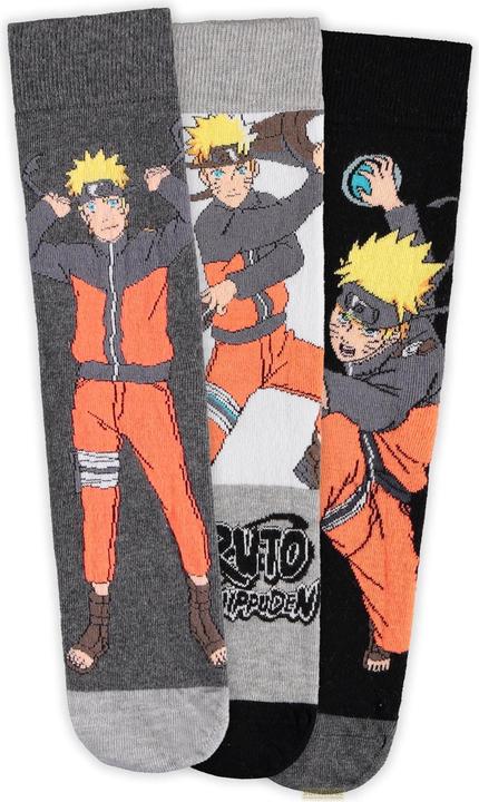 Actual product image Difuzed NARUTO SHIPPUDEN - Naruto - Pack de 3 paires de chaussettes (T39-42) (pack of 3, 40 - 41)