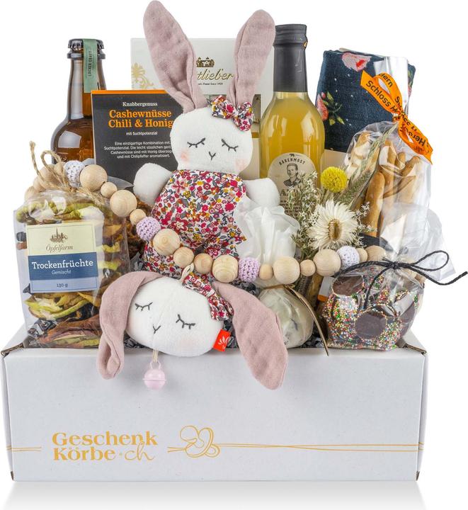 Actual product image Geschenkkörbe CH Baby "Bunny moon" gift basket
