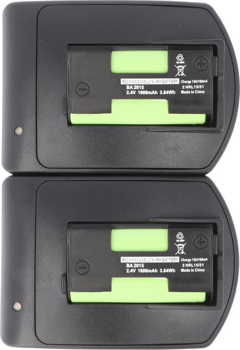 Actual product image AccuCell Quick charger and 2x battery suitable for Sennheiser BA2015 (Rechargeable battery)