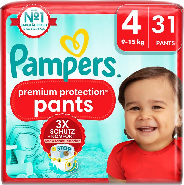 Image du produit Pampers Protection premium (Taille 4, Pack, 31 pièce(s))