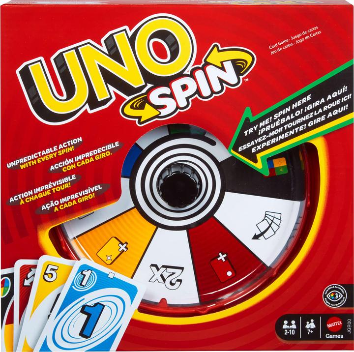 Actual product image Mattel Games UNO Spin (German)