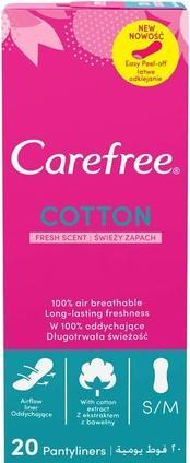 Actual product image Carefree Normal With Cotton Extract Panty Liners Fresh Scent 20Pcs
