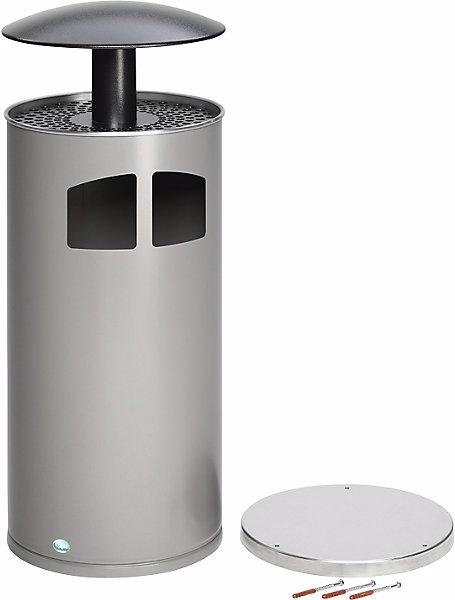 Produktbild VAR Abfall/Ascher inklusive Inneneinsatz, Volumen 75 l, antik-silber (75 l)