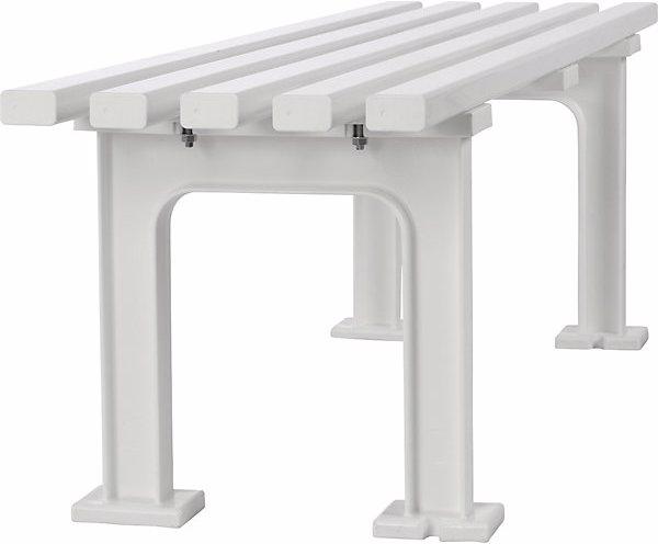 Image du produit Blome Banc sans dossier, 5 lattes, longueur 1500 mm, blanc.