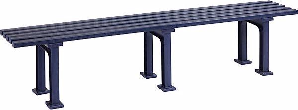 Produktbild Blome Sitzbank ohne Rückenlehne, mit 5 Leisten, Länge 2000 mm, blau