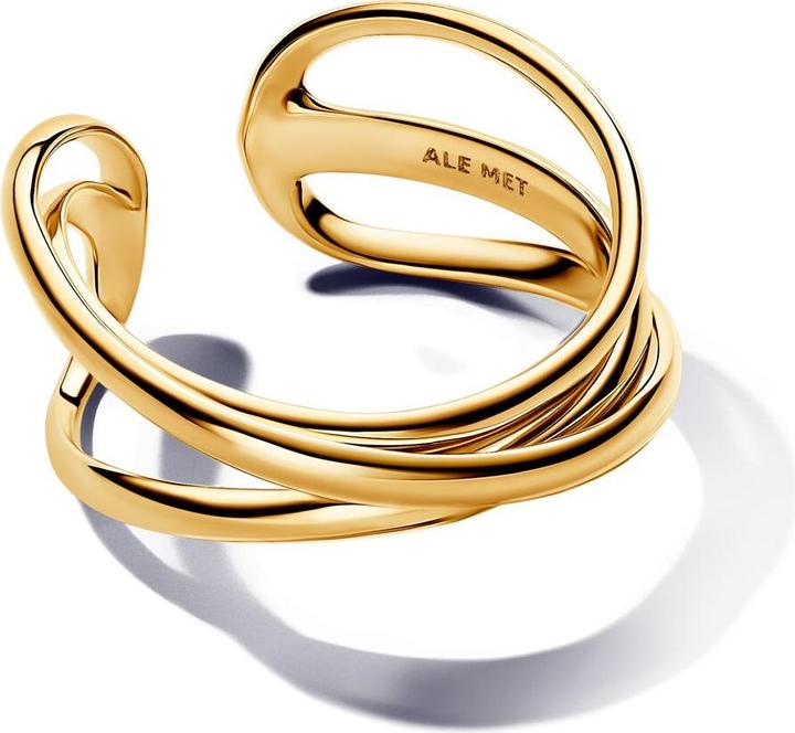 Actual product image Pandora Organic moulded open triple band ring (52)