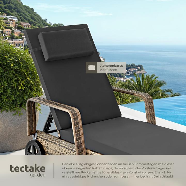 Actual product image tectake Sonnenliege (200 cm)