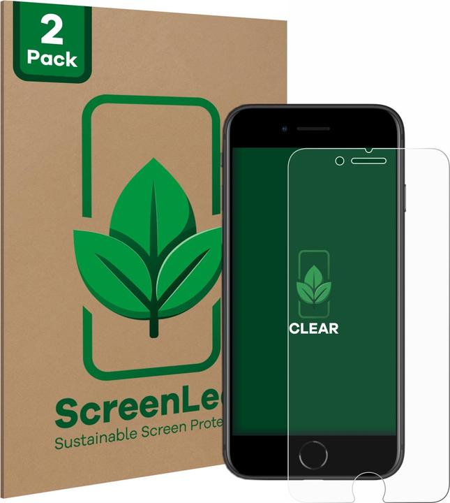 Productafbeelding ScreenLeaf Beschermfolie duurzame screenprotector screenprotector folie helder transparant (2 Stuk, Apple iPhone SE (2e generatie))