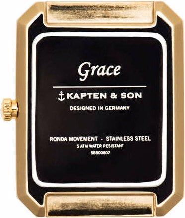 Image du produit Kapten & Son Grace Gold Black Mesh (Montre analogique, 25 mm)