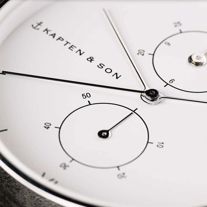 Produktbild Kapten & Son Chrono Silver Bicolor Steel (40 mm) (Analoguhr, 40 mm)