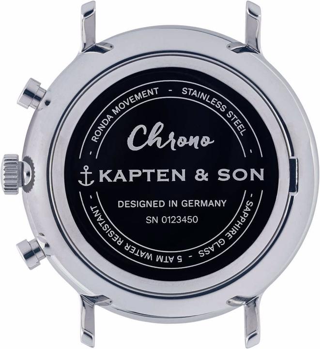 Produktbild Kapten & Son Chrono Silver Bicolor Steel (40 mm) (Analoguhr, 40 mm)