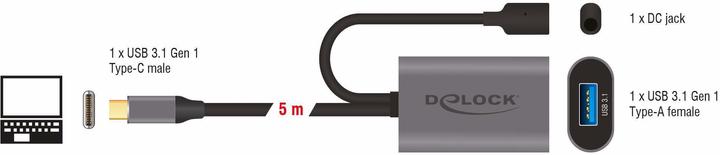 Produktbild Delock USB 3.1, Type-C zu Type-A (5 m, USB 3.1)