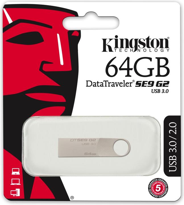 Produktbild Kingston DataTraveler SE9 G2 (64 GB, USB 3.0, USB-A)