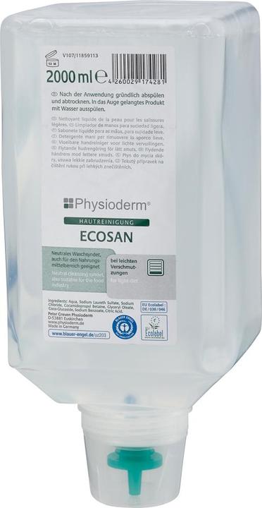 Produktbild PGP Hautreiniger ECOSAN® 2 l Varioflasche für 9000 473 404 leichte Verschmutzung (Flüssigseife, 2000 ml)