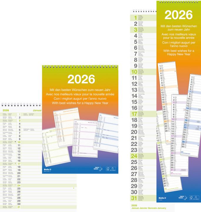 Nährwerte und Zutaten Biella Wandkalender (12 x 54.5 cm, Kein Einband)