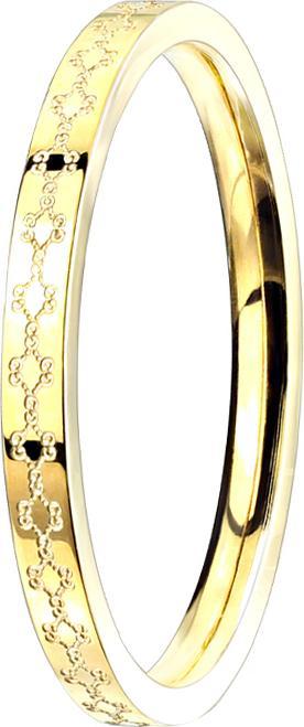 Produktbild Star Piercing Ring vergoldet filigrane Blumen (Chirurgenstahl 316L)