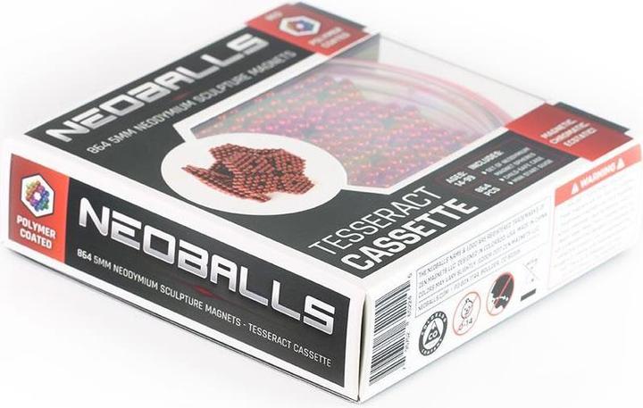 Produktbild Neoballs Kugelmagnete Rot - Tesserakt-Kassette