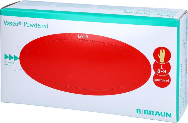 Image du produit B.Braun Gants d'examen VASCO Grands/ 8-9 poudrés, 100 pces HAS (L)