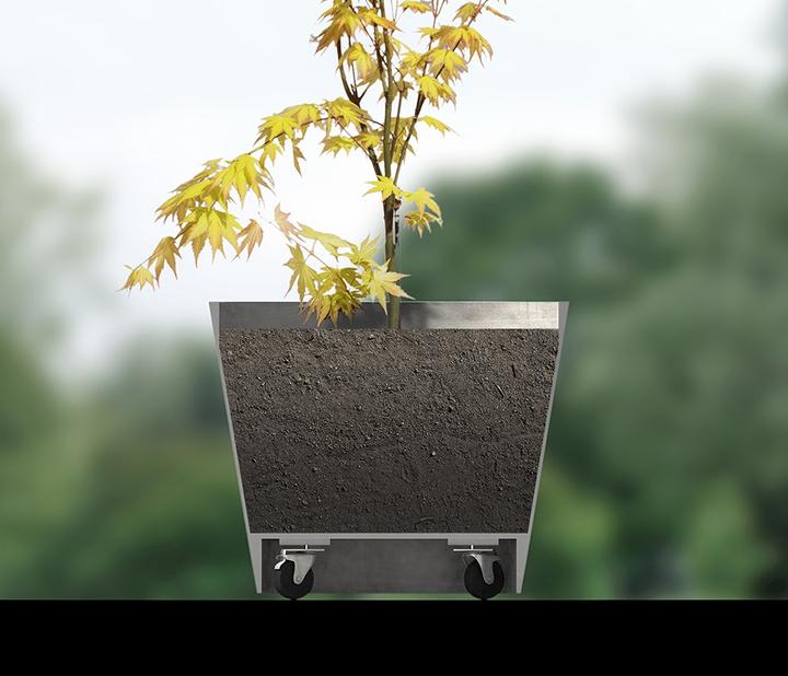 Produktbild Ecopots Amsterdam Wheels (60 cm)