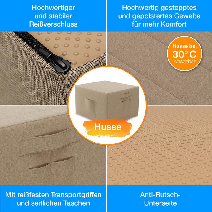 Image du produit Bestschlaf Matelas pliable avec housse et sac de transport (75 x 195 cm, Noyau de mousse)