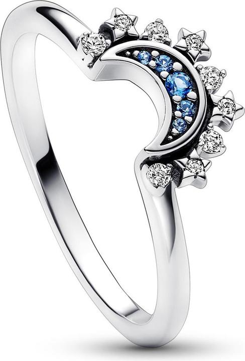Produktbild Pandora Himmlisch Funkelnder Blauer Mondring (48, 925 Silber)