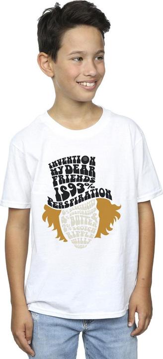 Actual product image Willy Wonka & the Chocolate Factory Boys Willy Wonka Typed Head T-Shirt (140, 146)