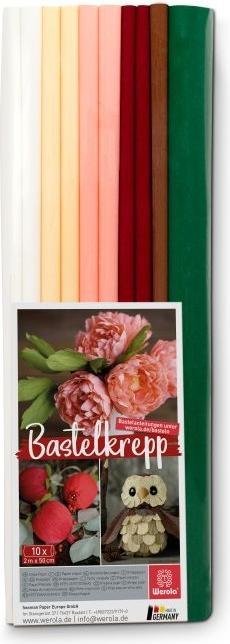 Actual product image Werola Crepe paper autumn colour assorted 31 g/sqm 10 rolls (31 g/m², 10 x)