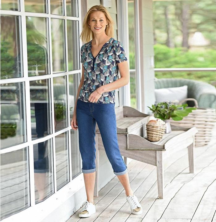 Actual product image Anne Weyburn Stretch denim 3/4 jeans (34)