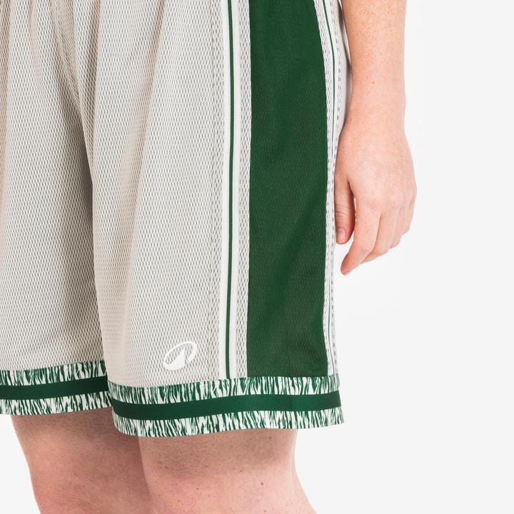 Actual product image Kipsta Damen/Herren Basketball Shorts wendbar - SH500 beige/grün (XL)