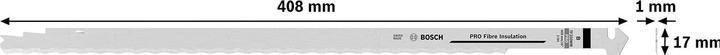 Image du produit Bosch Professional Zubehör Lame de scie tandem PRO Fibre Insulation, 408 mm, 2 pcs.