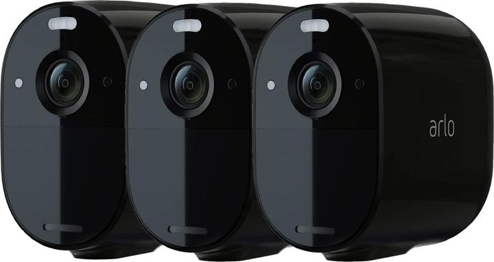 Arlo Essential Spotlight Kamera 3er Set, schwarz (1920 x 1080 Pixels)