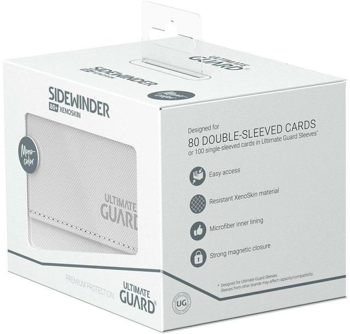 Produktbild Ultimate Guard Kartenbox XenoSkin Sidewinder Monocolor 80+ Weiss