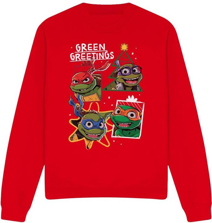Teenage Mutant NT Green Greetings Sweatshirt weihnachtliches Design