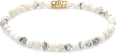 Productafbeelding Rebel Rose - Virgin Witgouden Kralen Armband RR-40112-G - Afmeting: 15 cm - XS (15 cm)