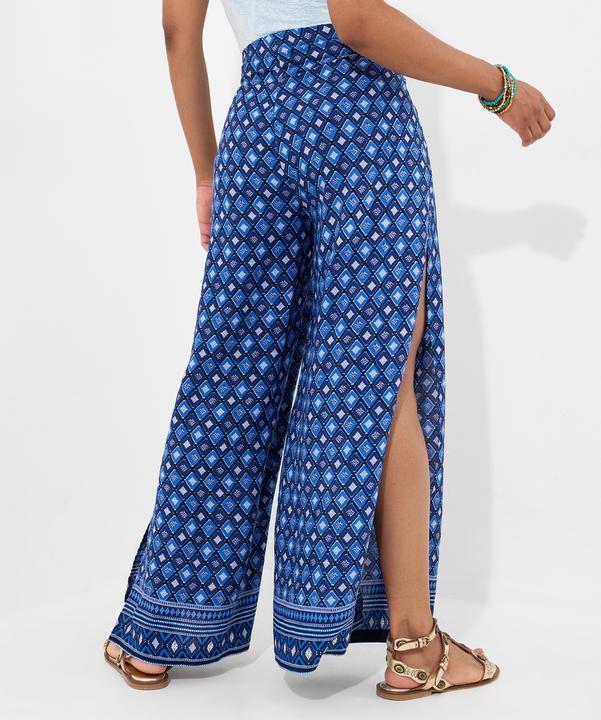 Actual product image Joe Browns Lightweight Geo Border Print Tie Waist Trousers (36)