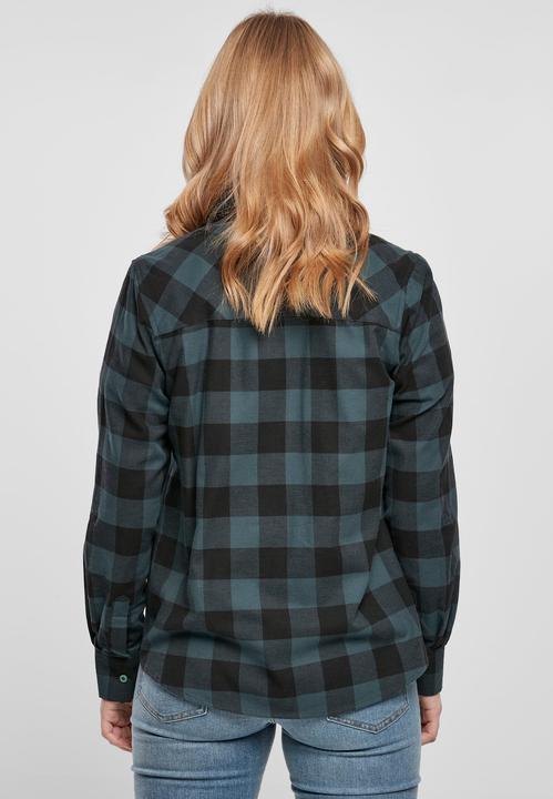 Actual product image Urban Classics Ladies Turnup Checked Flannel Shirt - 1180 (XXL)