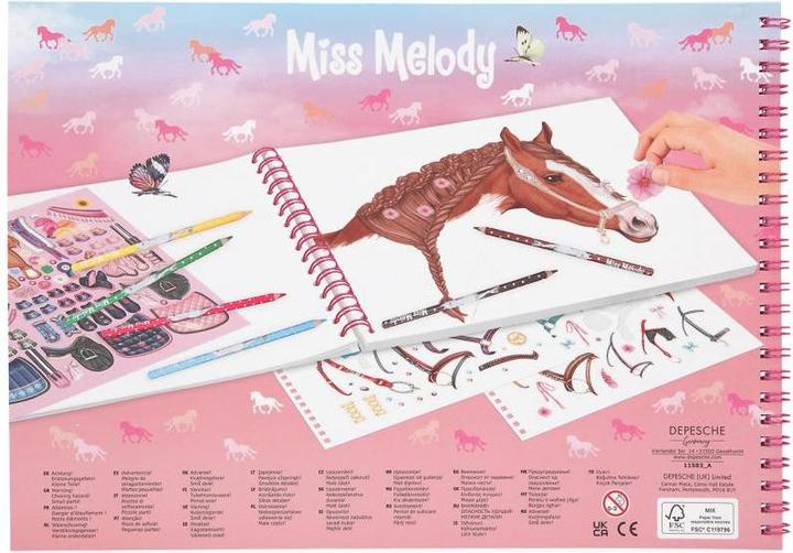 Produktbild Depesche 11583 Miss Melody - Malbuch Style your Horse, Ausmal-Buch mit traumhaften Pferde-Motiven