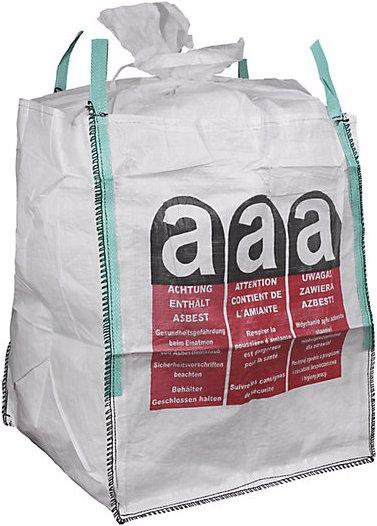 Immagine prodotto Ams Umweltschutz Big Bag, fondo chiuso, tessuto antiumidità, conf. da 18 pz., con stampa amianto. (18 x, 891 l)
